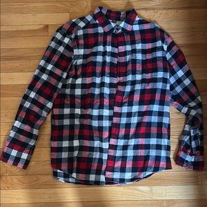 Croft & Barrow Men's Casual Plaid Shirt - Red, Black, White